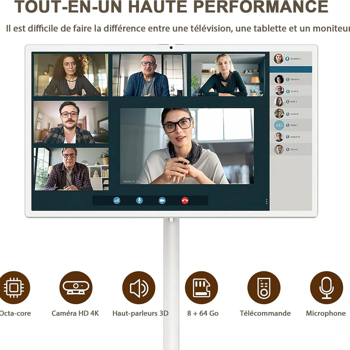Téléviseur vertical intelligent à écran tactile