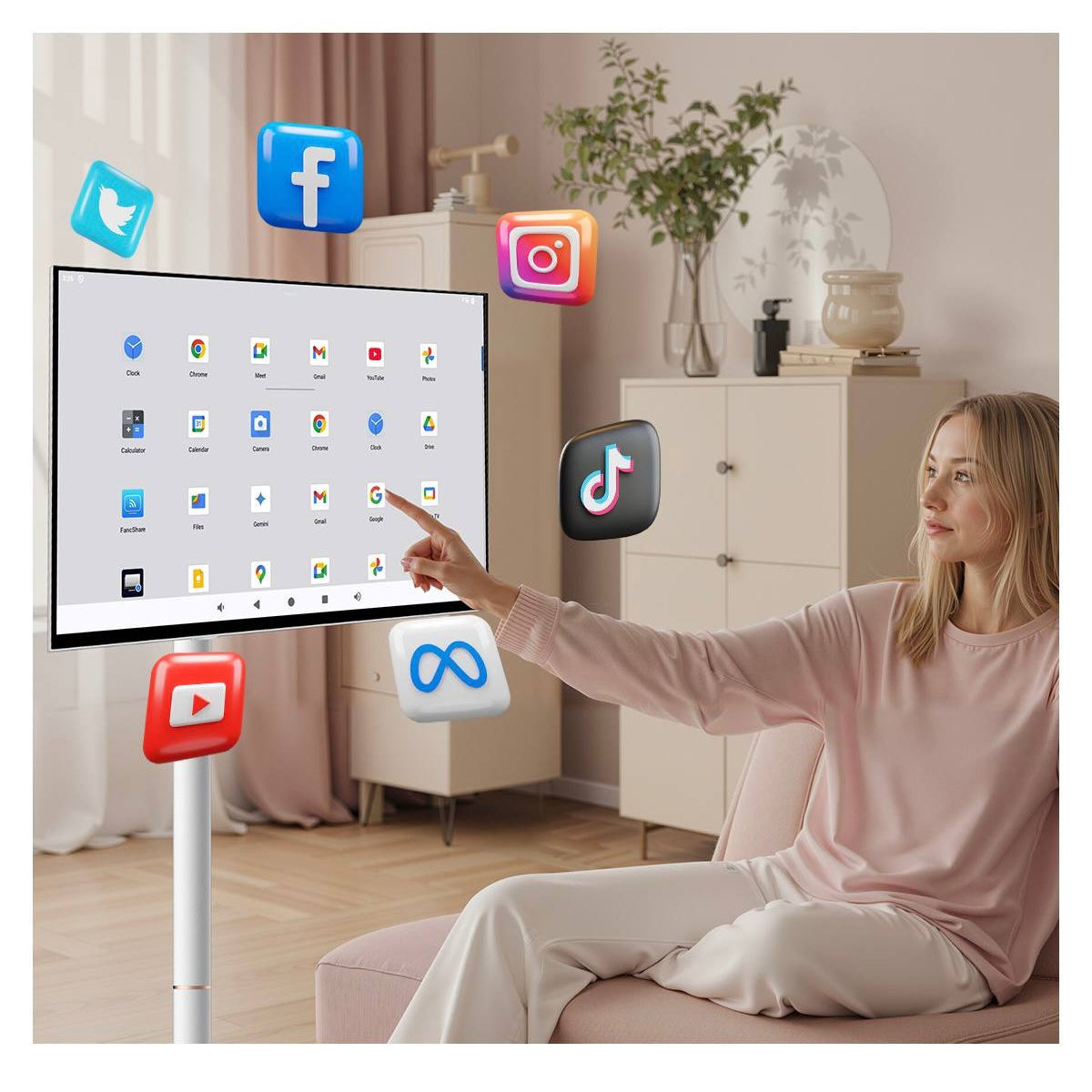 Téléviseur vertical intelligent à écran tactile